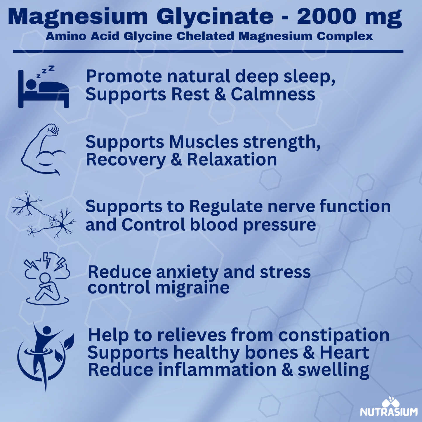 Magnesium Glycinate 2000 mg For Sleep & Relaxation