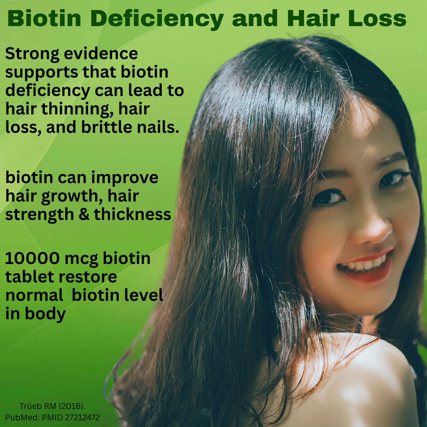 Nutrasium Hair Vitamin With 10000 mcg Plant based Biotin For Hair Growth, Hair Fall Control, Repair Damage Hair, Thick & Strong Hair | 120 Tabletsk