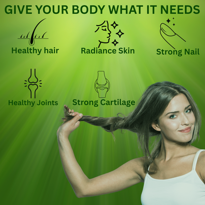 Nutrasium Hair Vitamin With 10000 mcg Plant based Biotin For Hair Growth, Hair Fall Control, Repair Damage Hair, Thick & Strong Hair | 120 Tabletsk